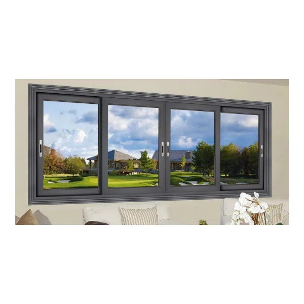 Aluminum Sliding Window With 4 Panels